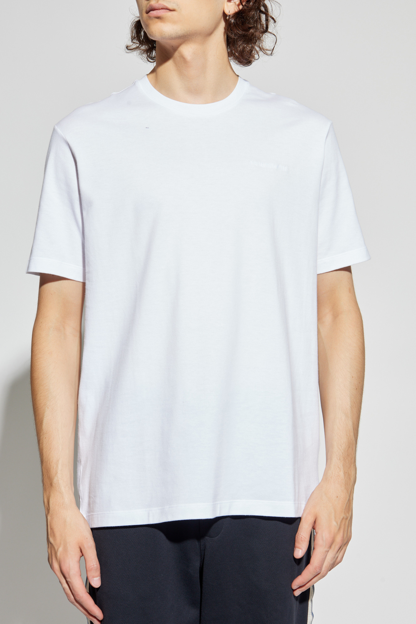 Tシャツ・カットソー PAUL  SHARK Men T Shirts 2441102110A White Paul & Shark Shark Motif T-shirt | White | FARFETCH